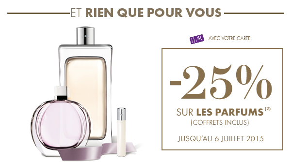 -25% sur les parfums